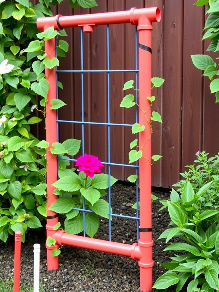 Painted PVC Pipe Trellis