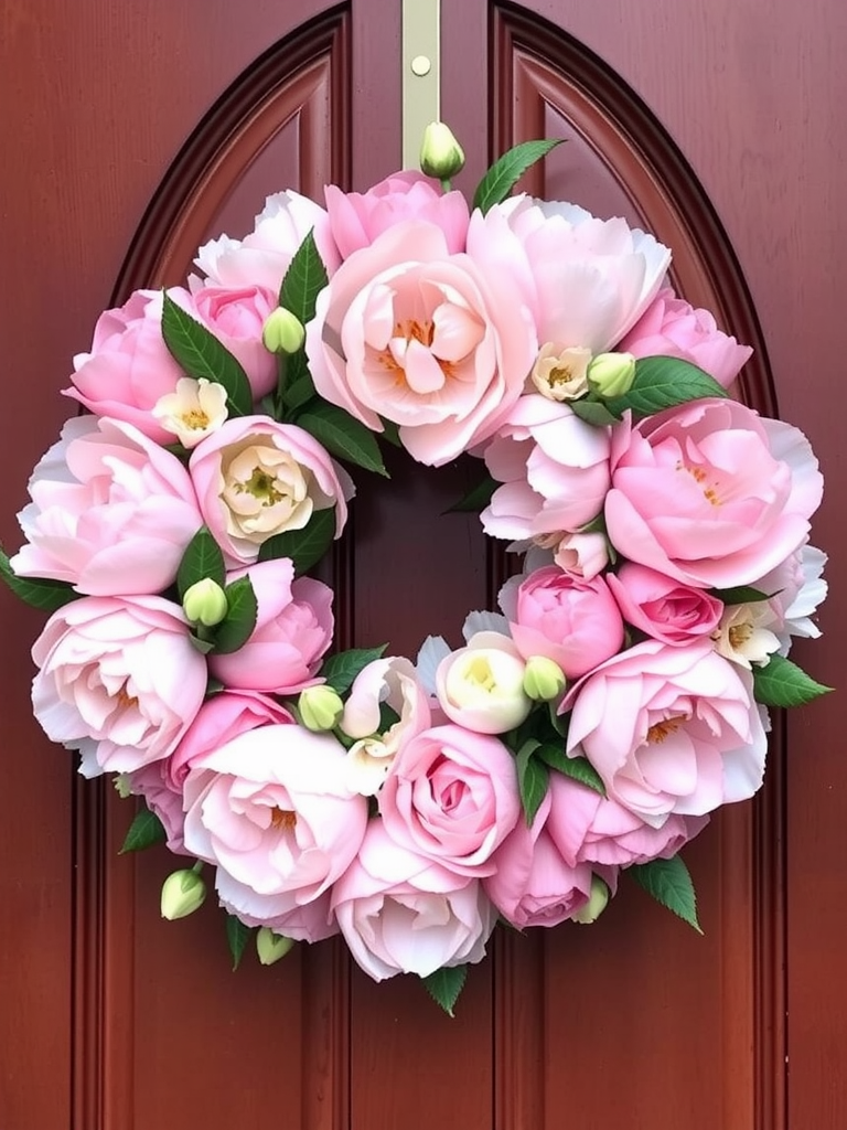 Peony Wreath