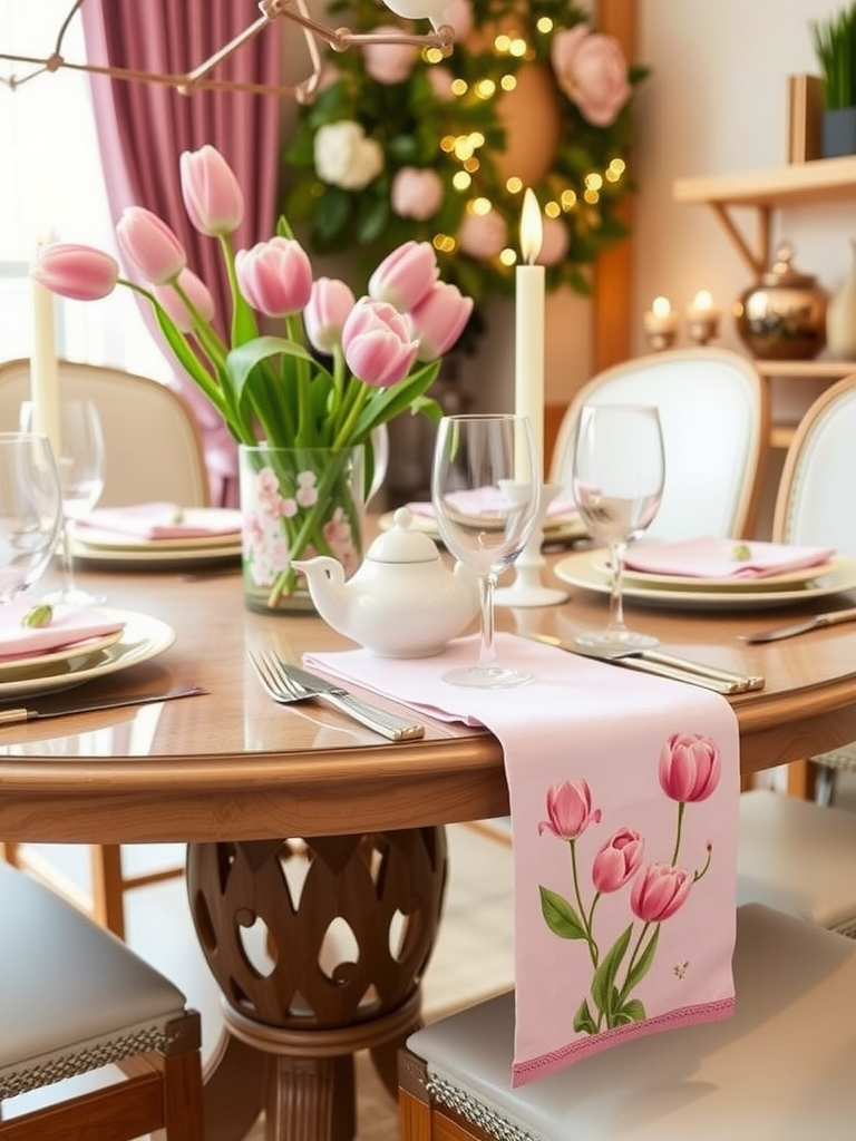 Pink Tulip Table Settings