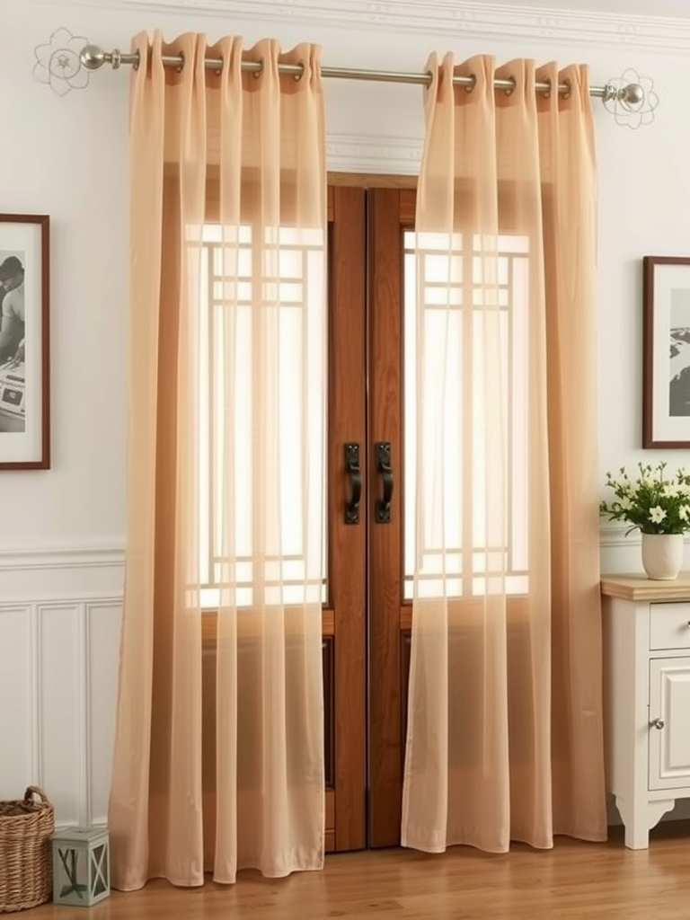 Rustic Tablecloth Sheer Curtains