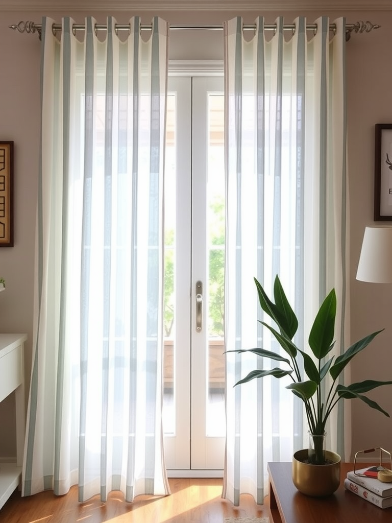 Striped Sheer Curtains