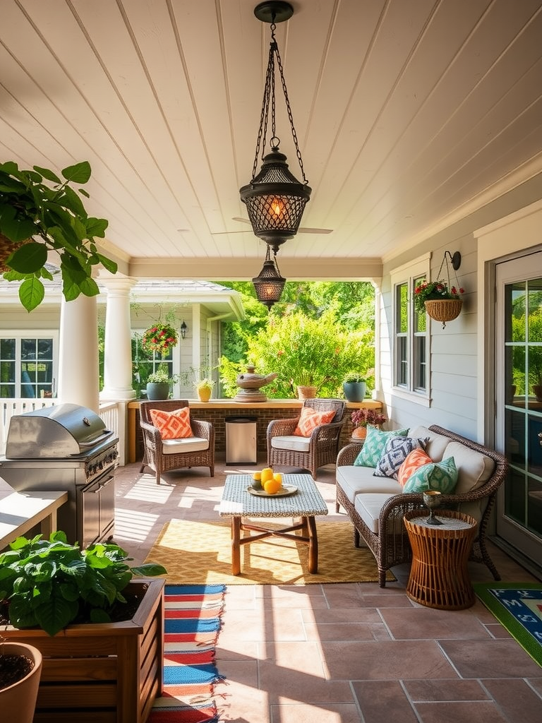 Sunny Veranda BBQ Area