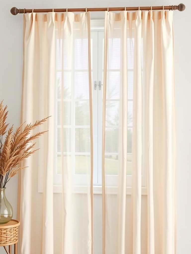 Textured Linen Sheer Curtains