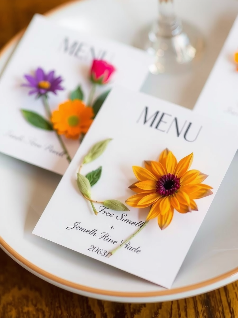 Themed Menu Cards