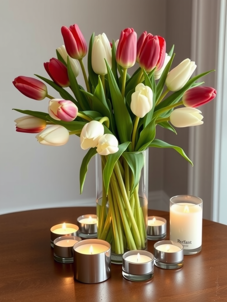 Tulip and Candle Display