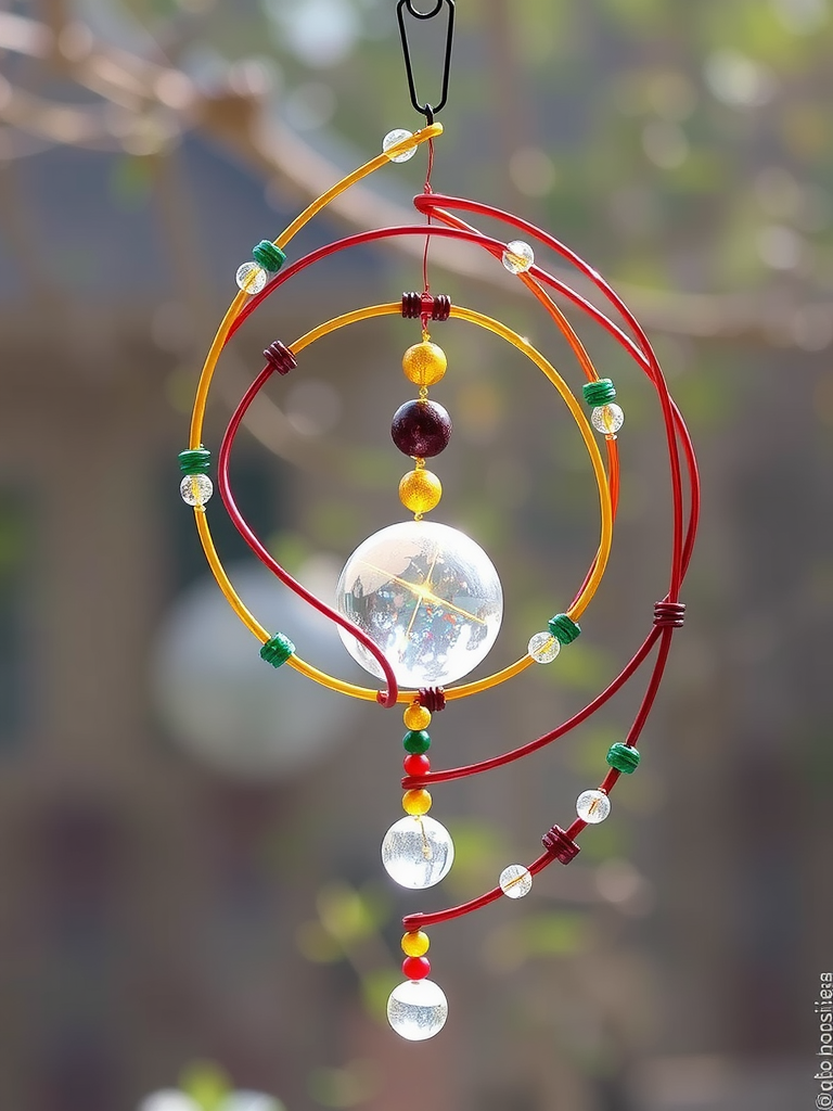 Twisted Wire and Bead Sun Catcher