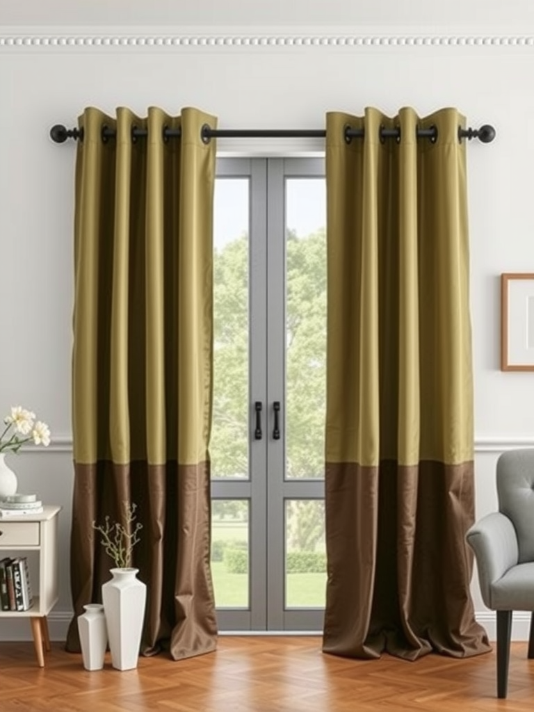 Two-Tone Linen Curtains