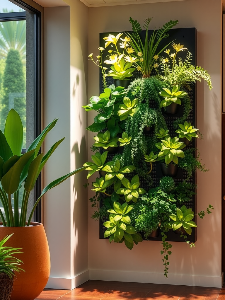 Vertical Garden with Lights