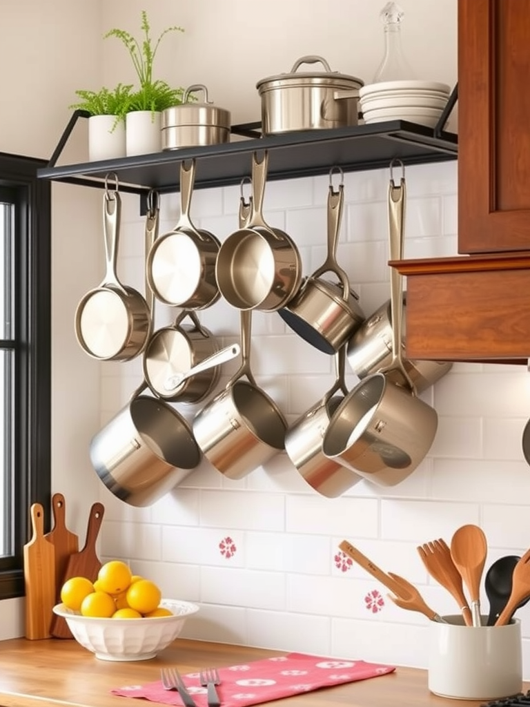 Wall-Mounted Pot Racks