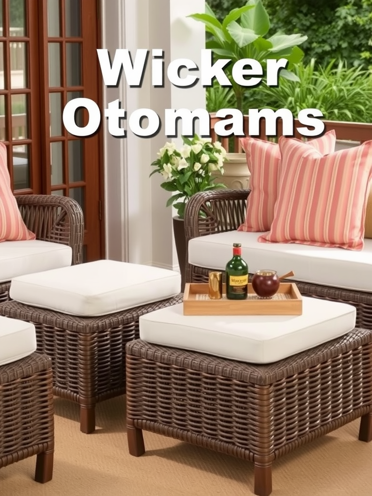 Wicker Ottomans