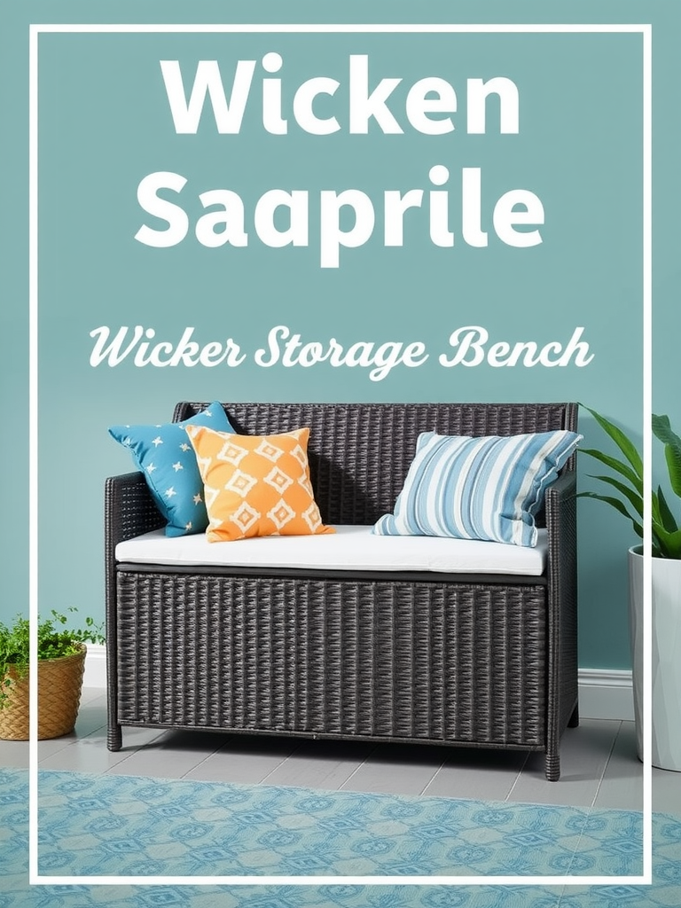 Wicker Storage Bench