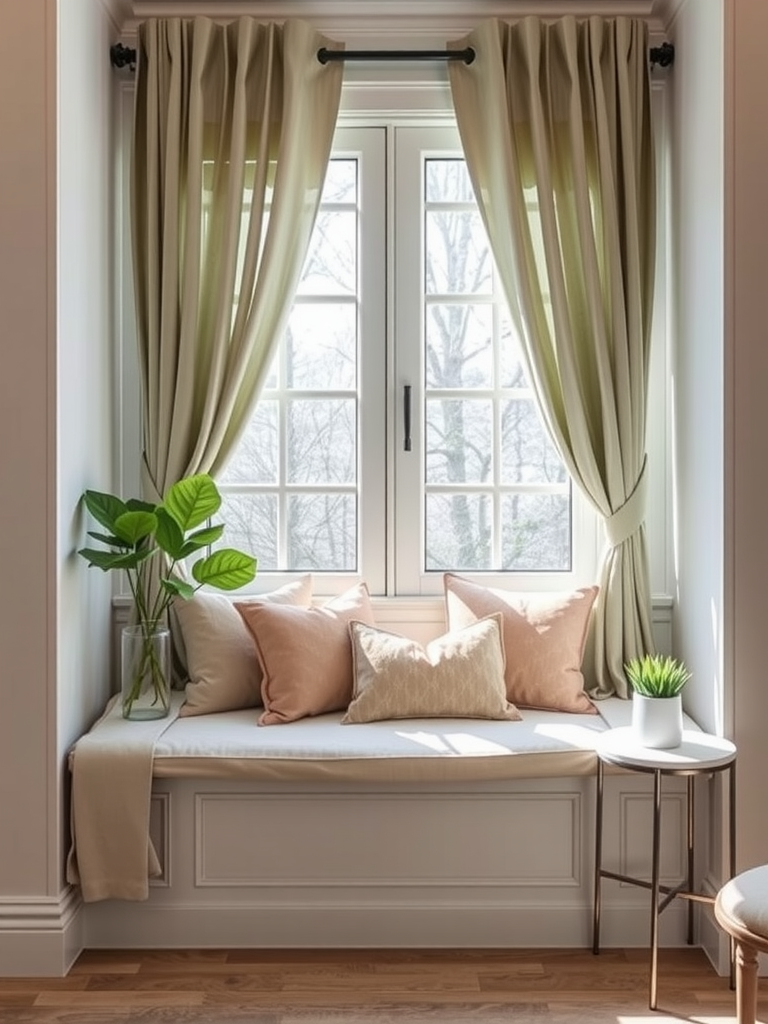 Window Seat with Curtains