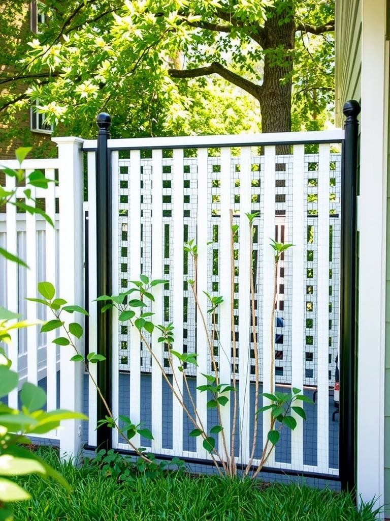 Chain Link Fencing with Privacy Slats