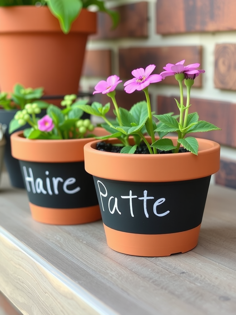 Chalkboard Paint Pots