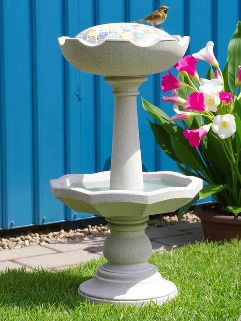 Classic Concrete Bird Bath