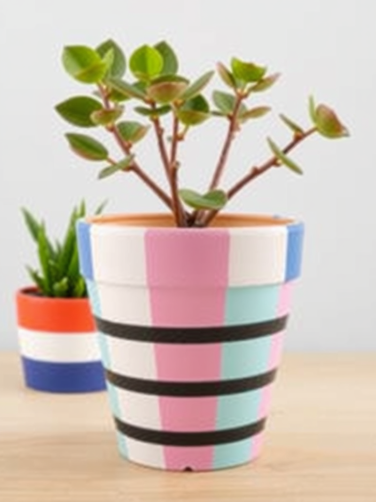 Classic Striped Pots