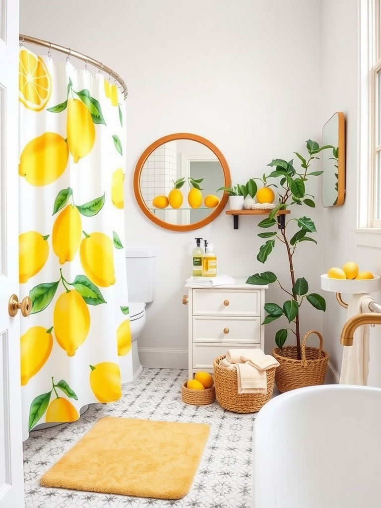 Lemon Bathroom Decor