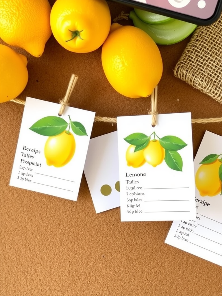 Lemon Recipe Cards