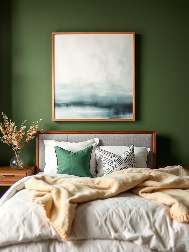 Olive Green Accent Walls