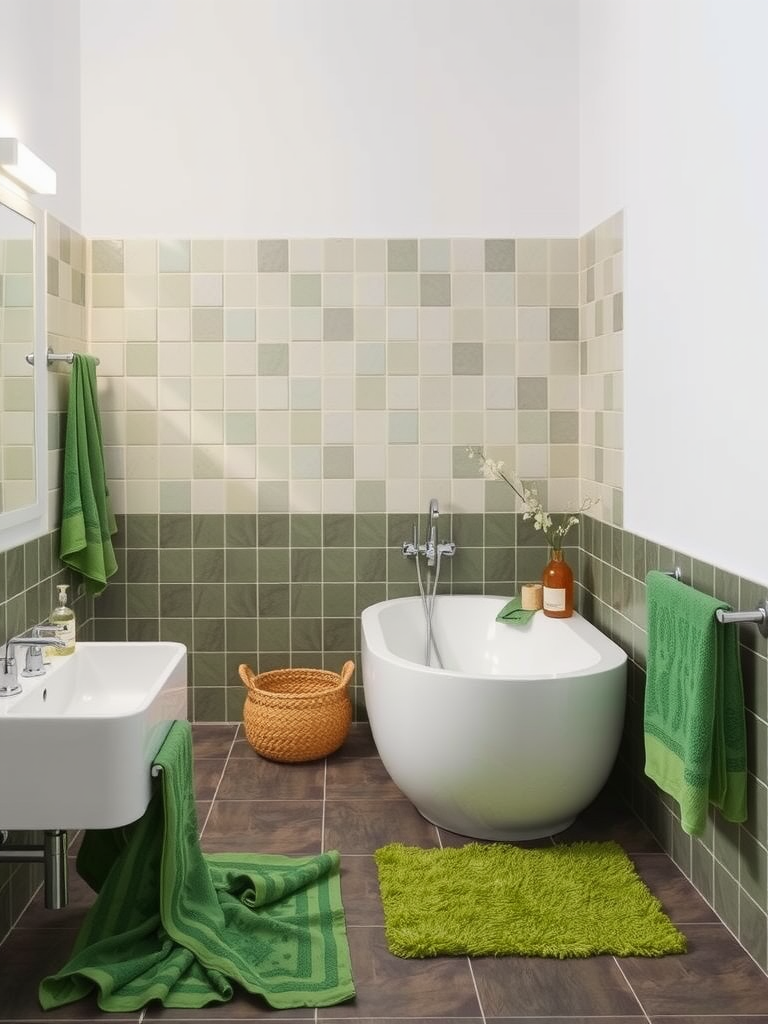 Olive Green Bathroom Elements