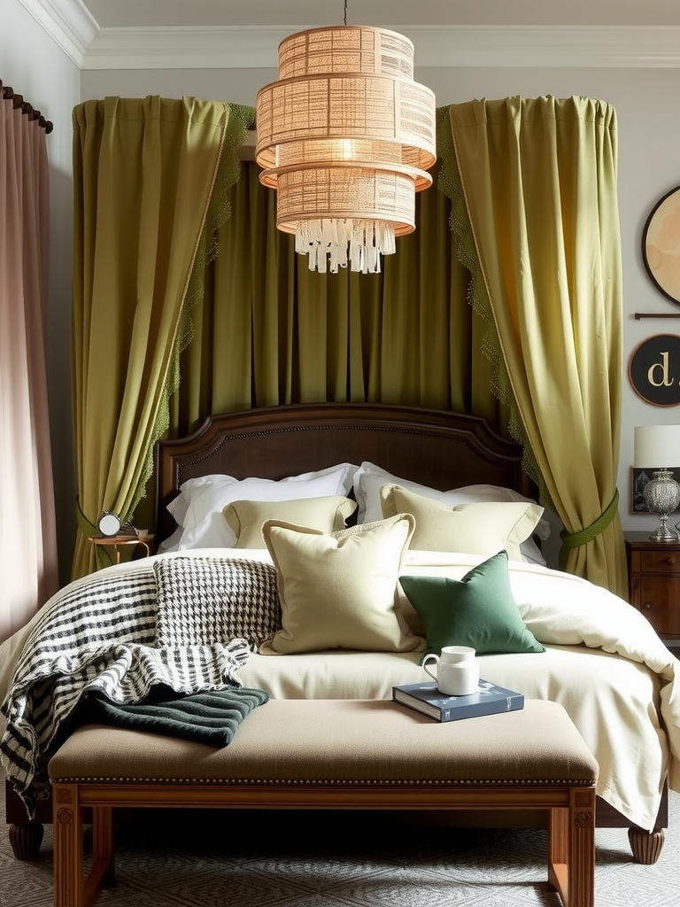 Olive Green Bed Canopy