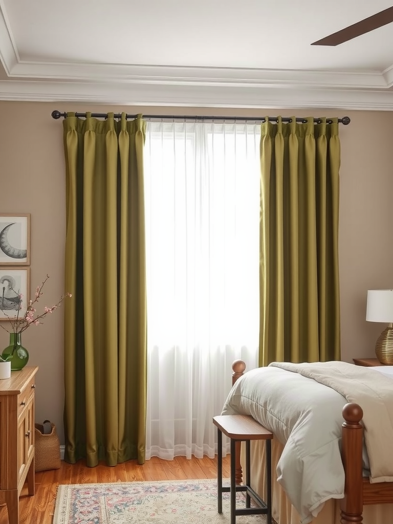 Olive Green Curtains