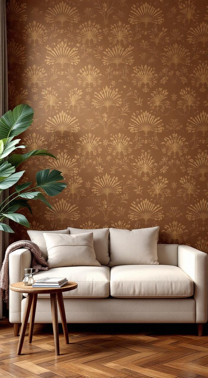 Removable wallpaper in various patterns adds style for renters, easily removable for move-out convenience.